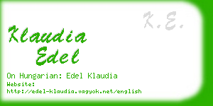 klaudia edel business card